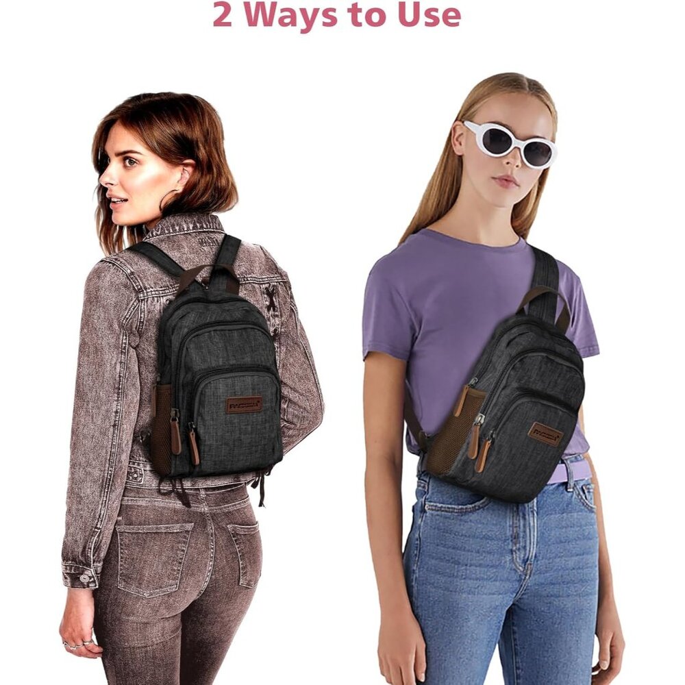 Versatile Women's Mini Backpack With Multiple Poc… - image 3